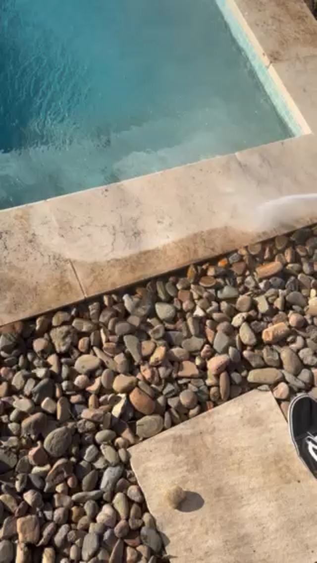 Pressure washing a driveway β before and after result