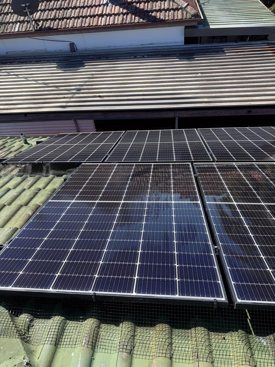 Solar panels after β spotless and clear